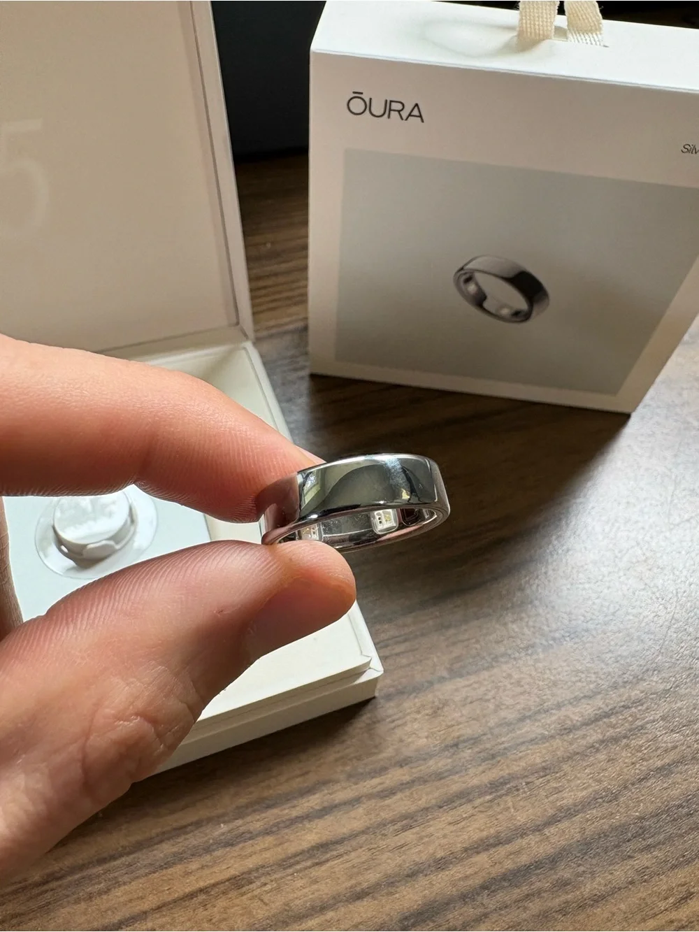 Oura Ring 5 - Silver, Size 9